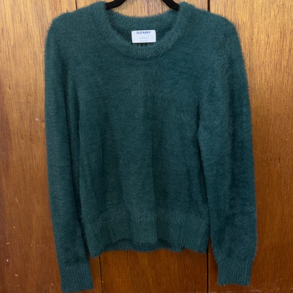 Old Navy Women's Green Fuzzy Sweater